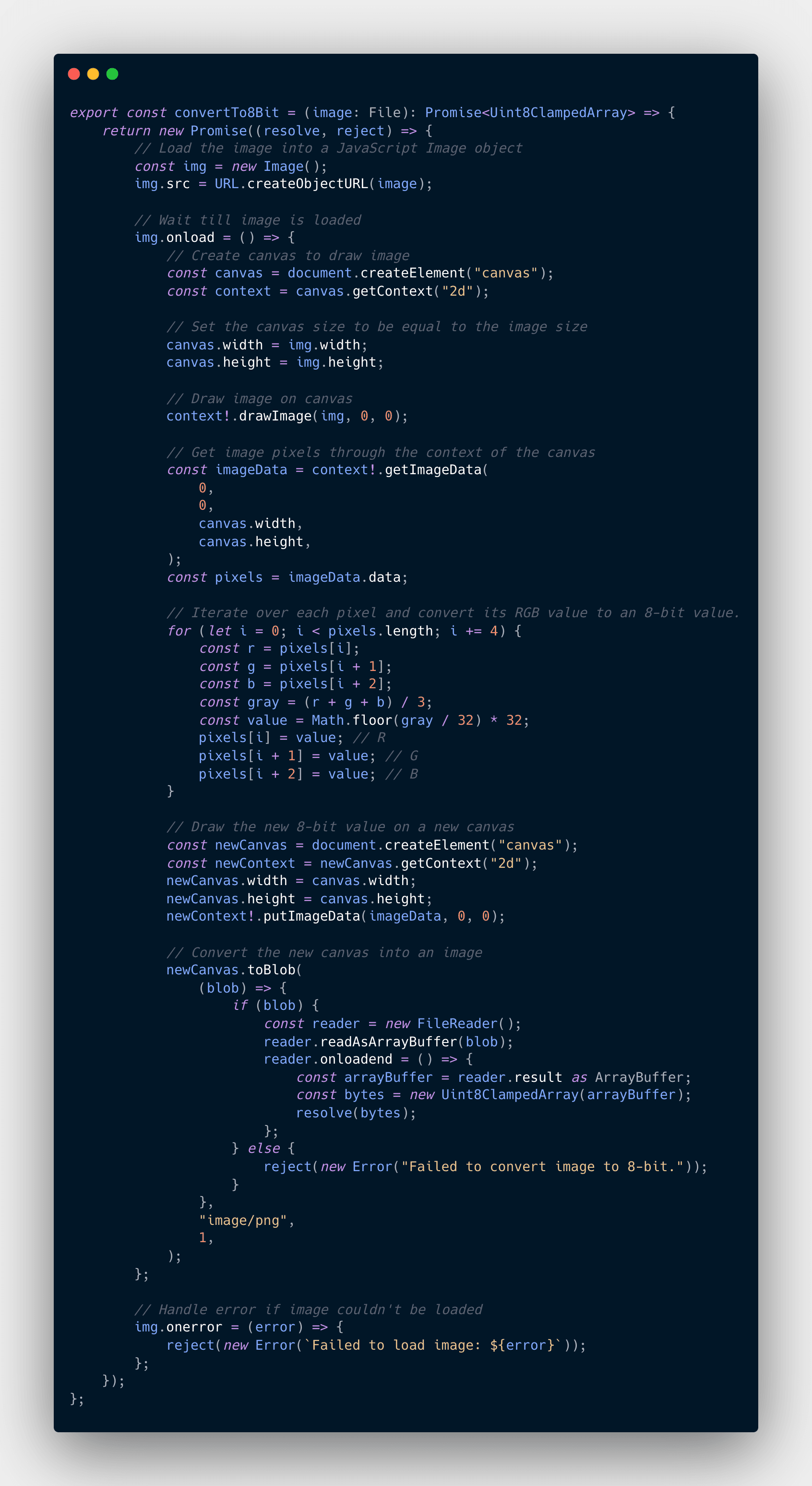 Building an 8-bit image converter